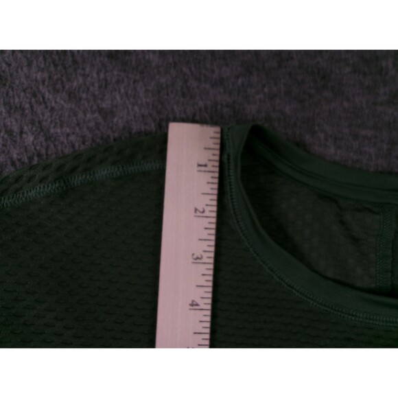 Tek Gear Shirt Men Small Green Waffle Mesh Workout Performance Crewneck Thermal - Picture 5 of 10